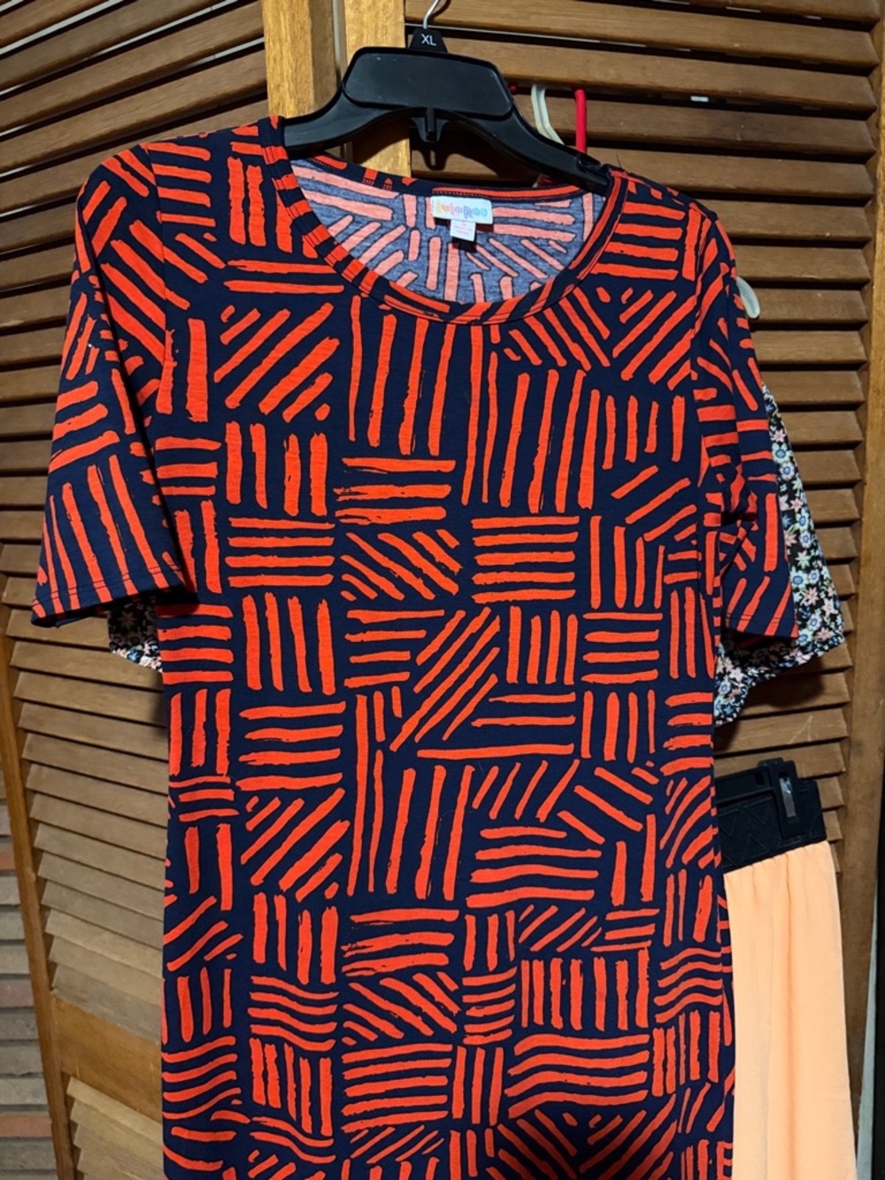 Bold Navy and Red Geometric Julia
